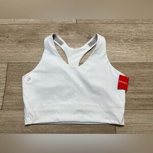 SPANX White Racerback Sports Bra